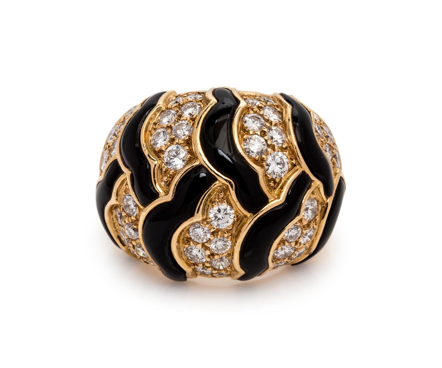Van Cleef & Arpels, Onyx and Diamond Ring