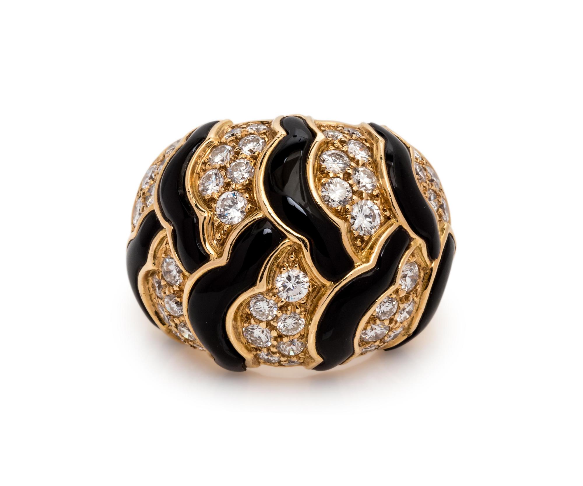 Van Cleef & Arpels, Onyx and Diamond Ring