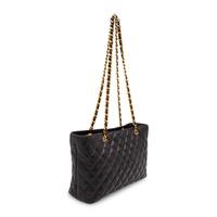 Chanel, Quilted Black Leather Tote
