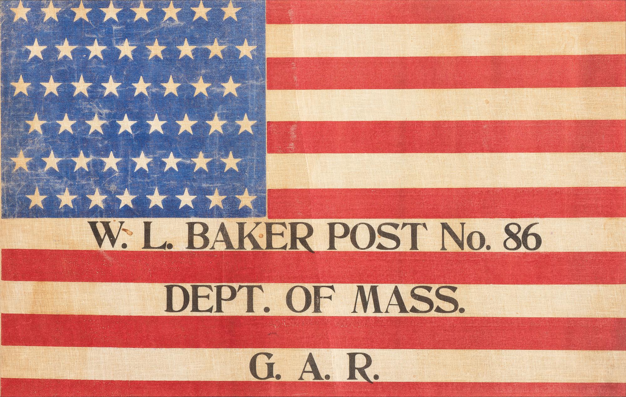 [FLAGS-CIVIL WAR] 48-star American flag identified to W.L. Baker Post, Dept. of Massachusetts, GAR.