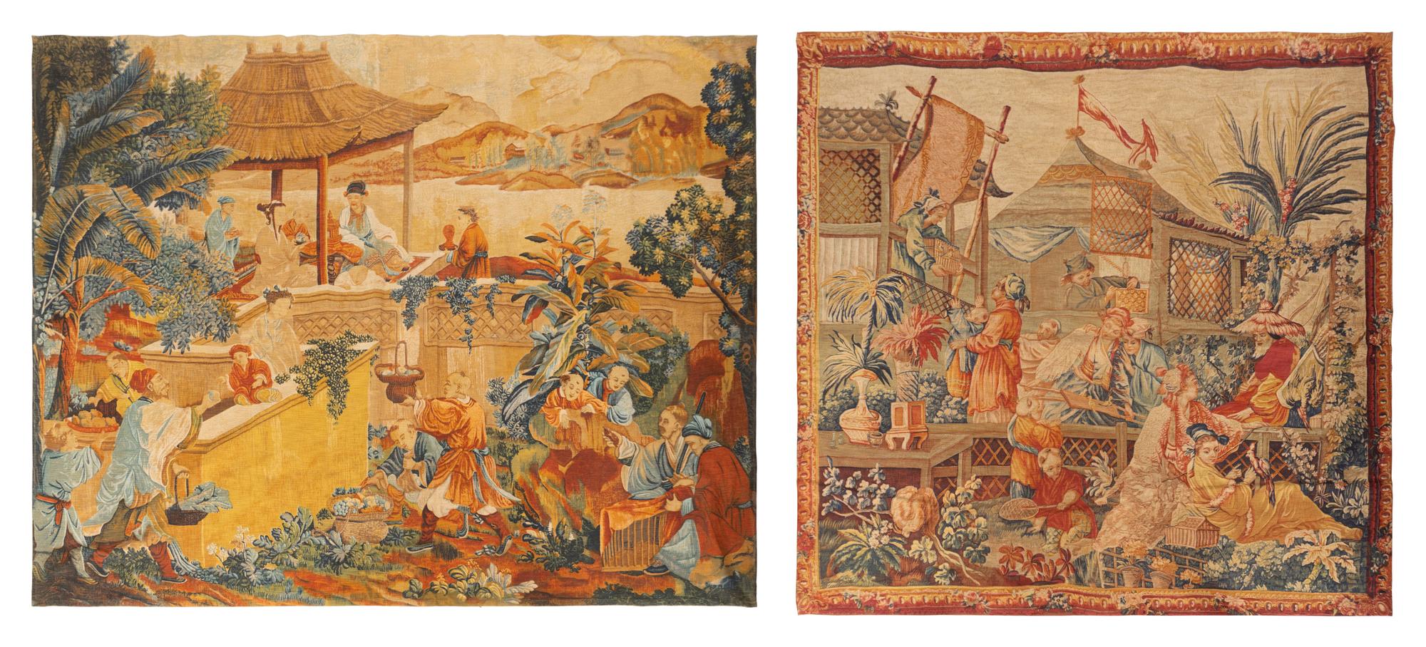 A Pair of French Tapestry Panels