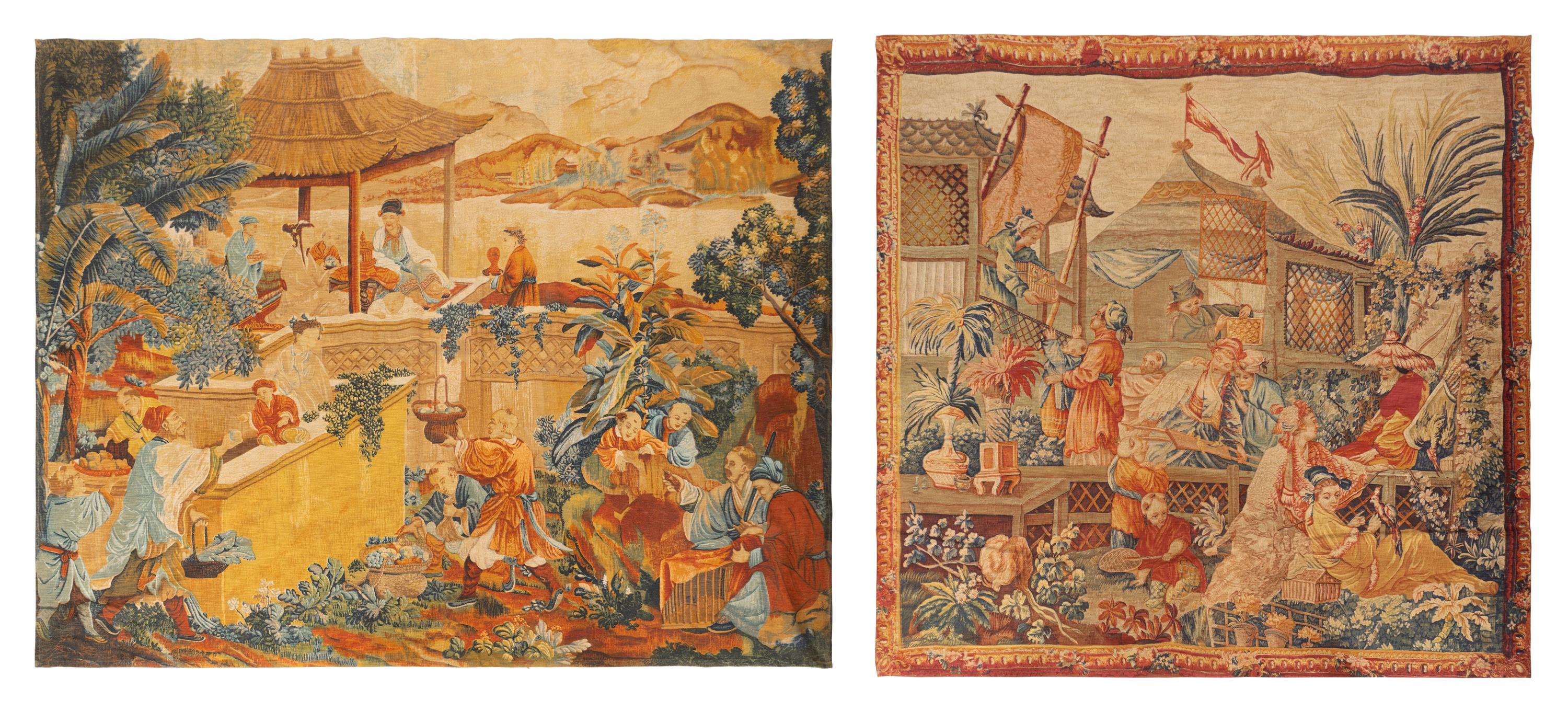 A Pair of French Tapestry Panels