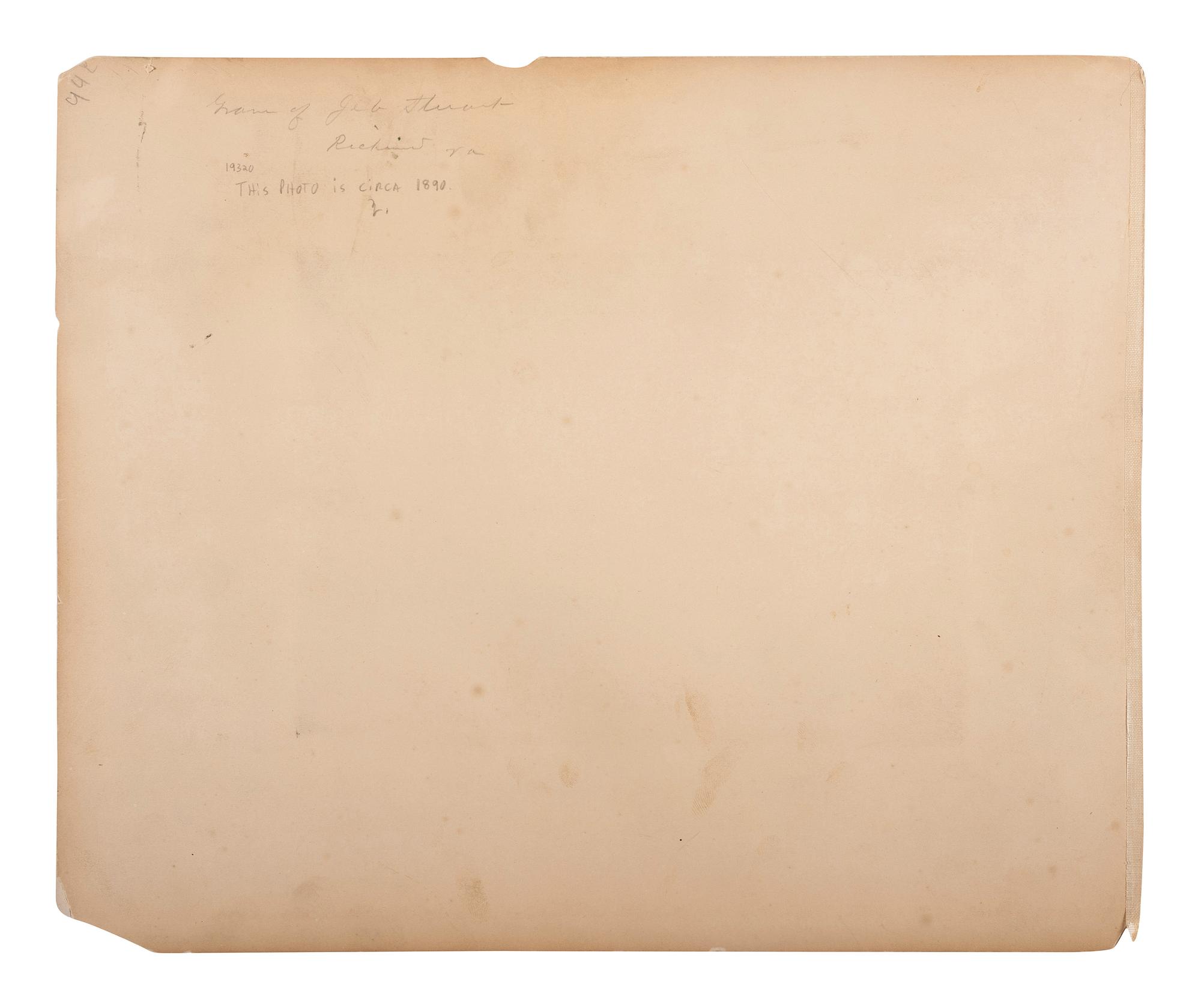 [CIVIL WAR] -- [STUART, James Ewell Brown "Jeb" (1833-1864)]. Outdoor view of Jeb Stuart's tomb. [Richmond, VA], ca 1890.