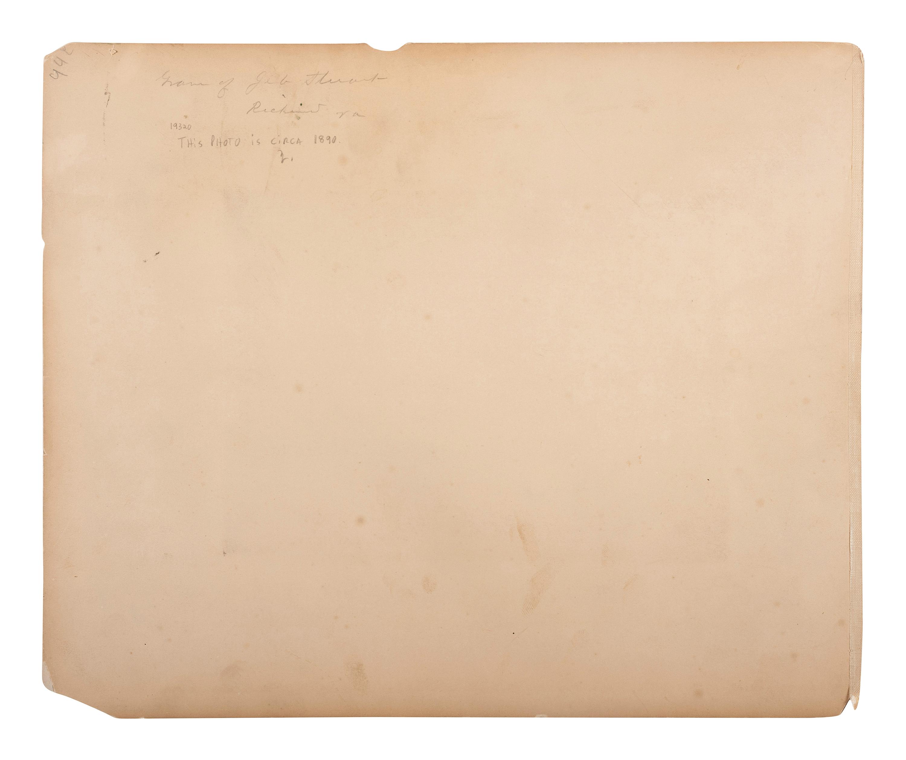 [CIVIL WAR] -- [STUART, James Ewell Brown "Jeb" (1833-1864)]. Outdoor view of Jeb Stuart's tomb. [Richmond, VA], ca 1890.