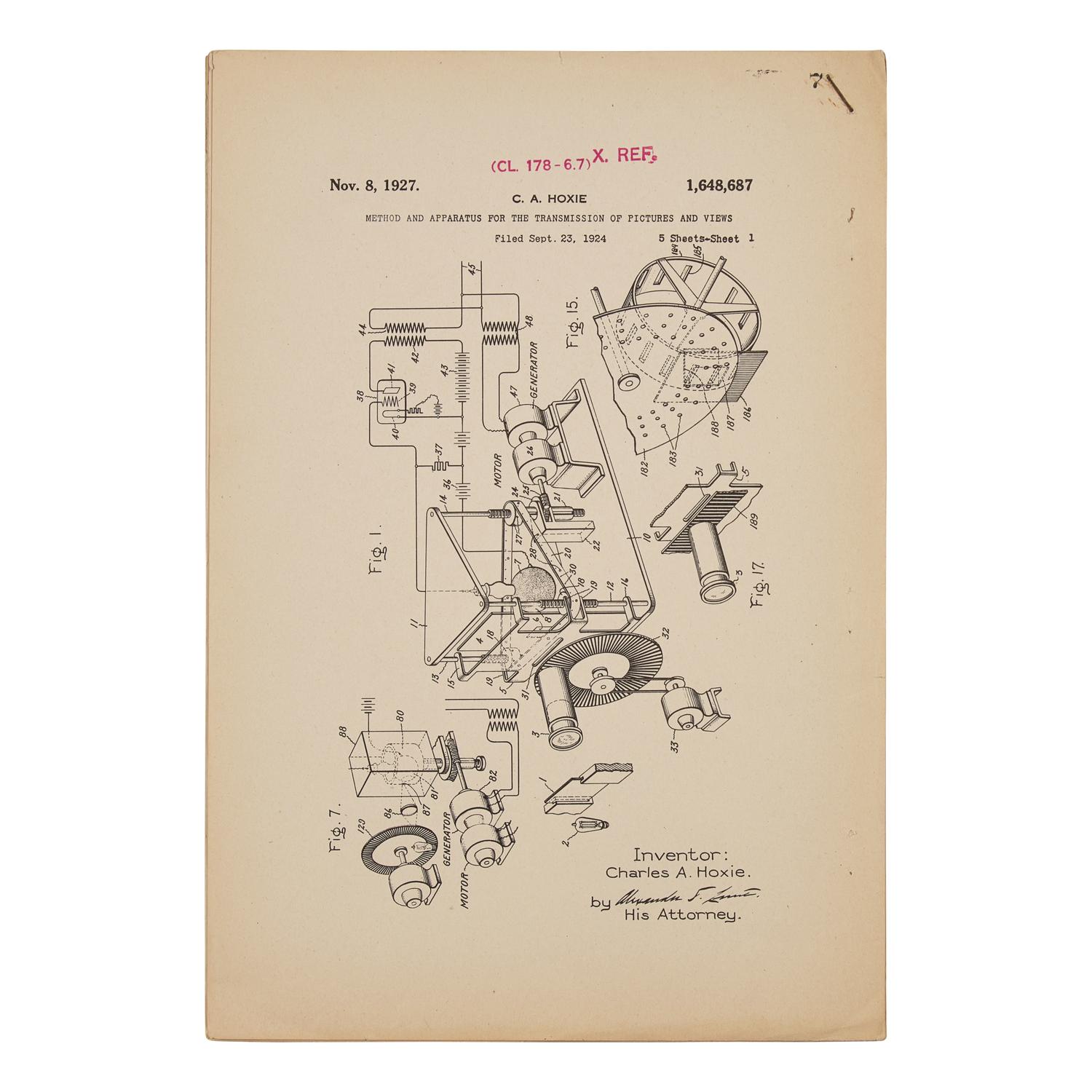 [Technology] United States Patent Issued to a Pioneer in Sound Film, 1927