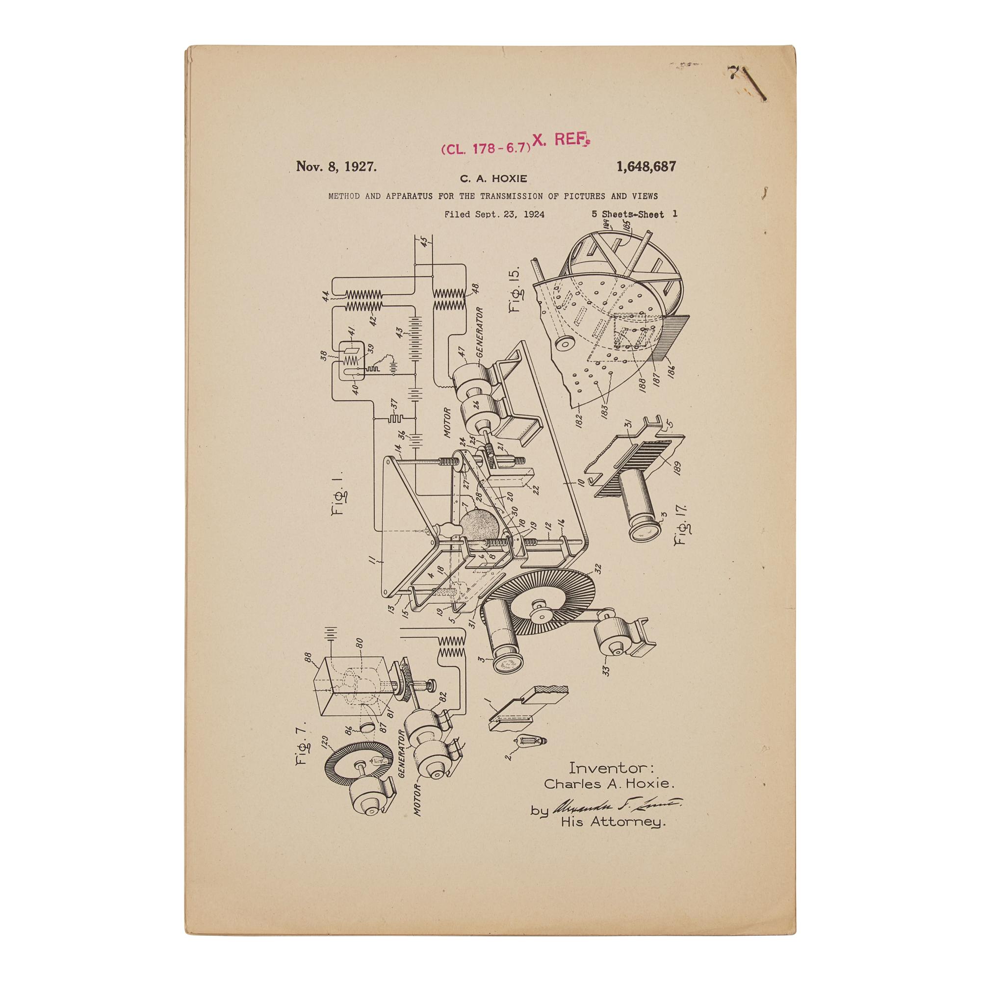 [Technology] United States Patent Issued to a Pioneer in Sound Film, 1927