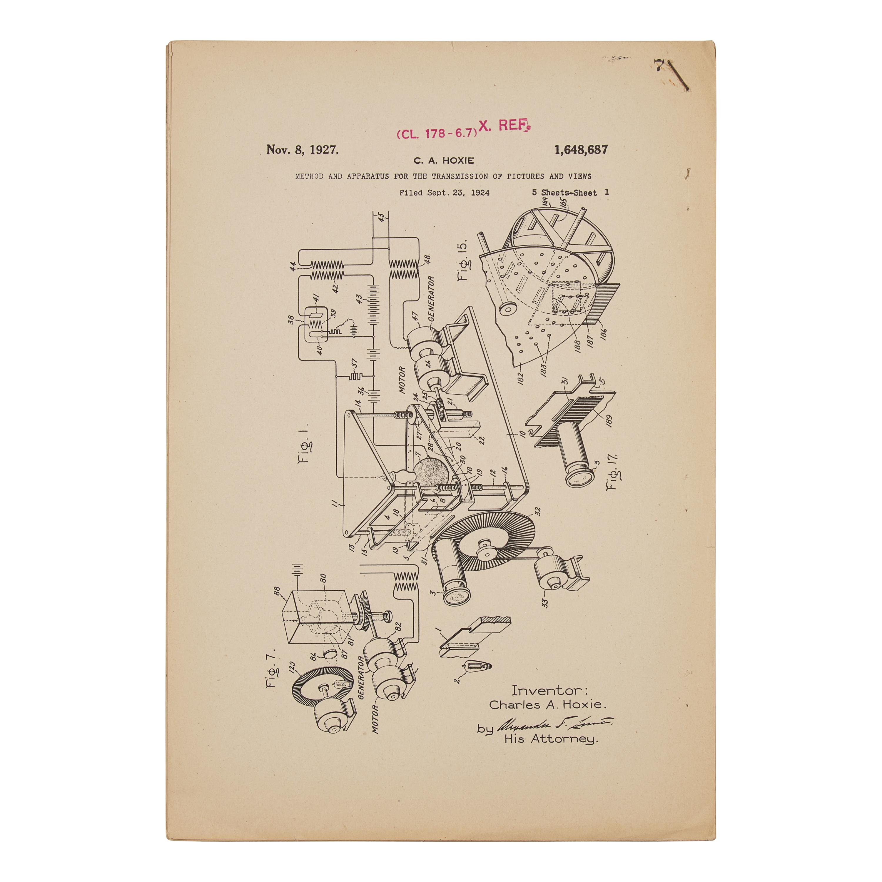 *[Technology] United States Patent Issued to a Pioneer in Sound Film, 1927