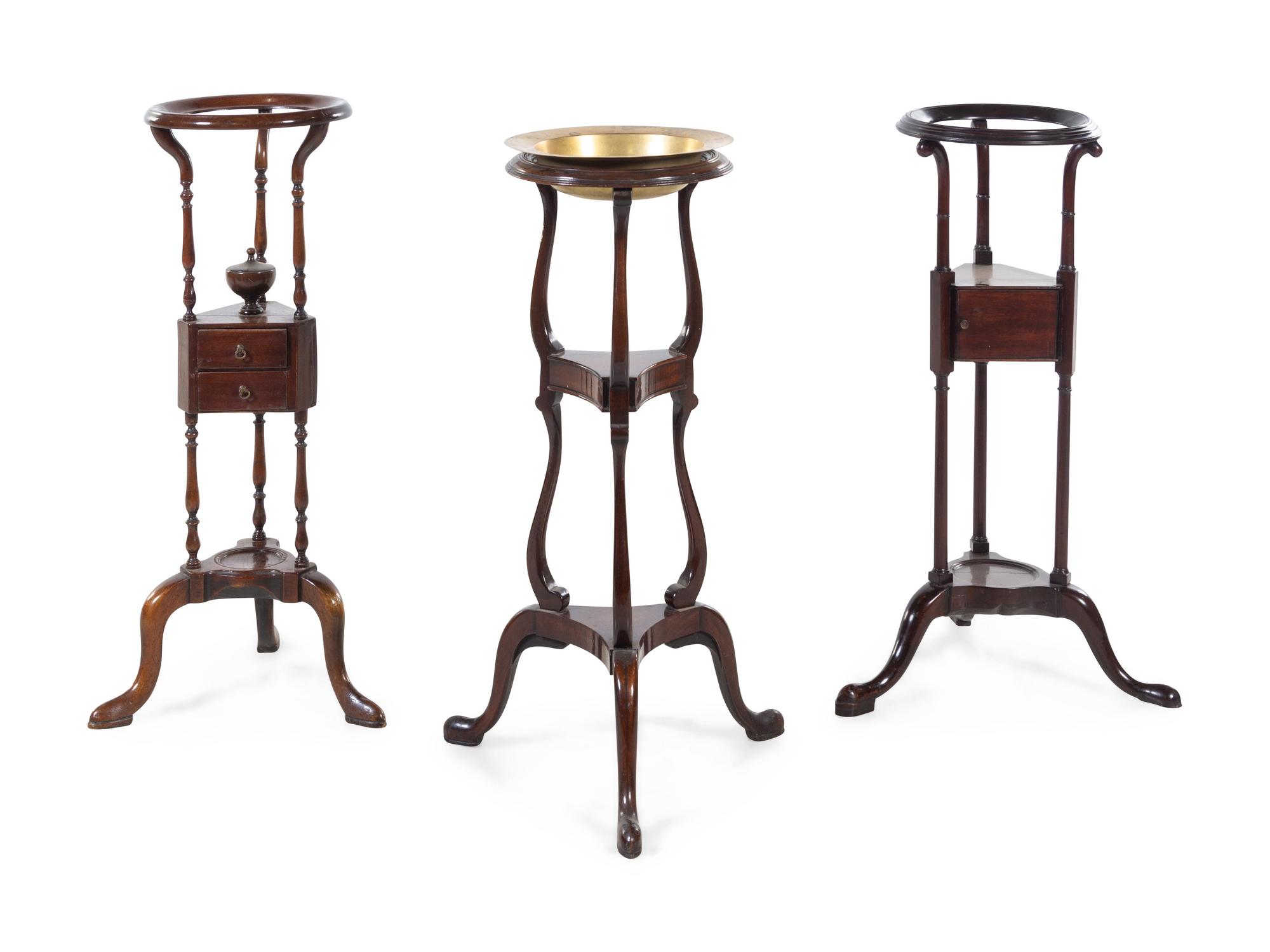 A Georgian Style Mahogany Corner Washstand