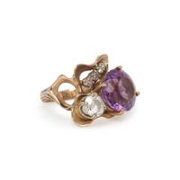 AMETHYST AND DIAMOND RING
