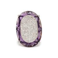 AMETHYST AND DIAMOND RING