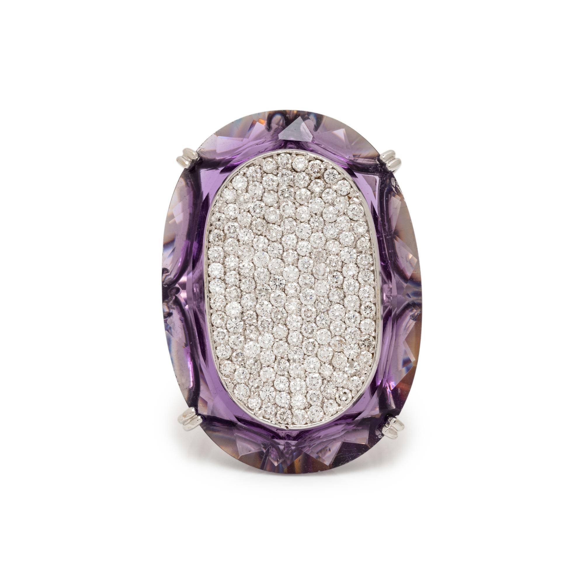 AMETHYST AND DIAMOND RING
