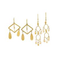 COLLECTION OF YELLOW GOLD EARRINGS