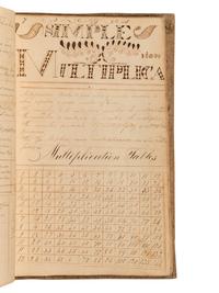 [MANUSCRIPT – MATHEMATICS]. Notebook containing examples of practical arithmetic and arithmetical exercises. [Virginia], ca 1800.