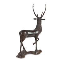 A Pair of Bronze Models of Stags