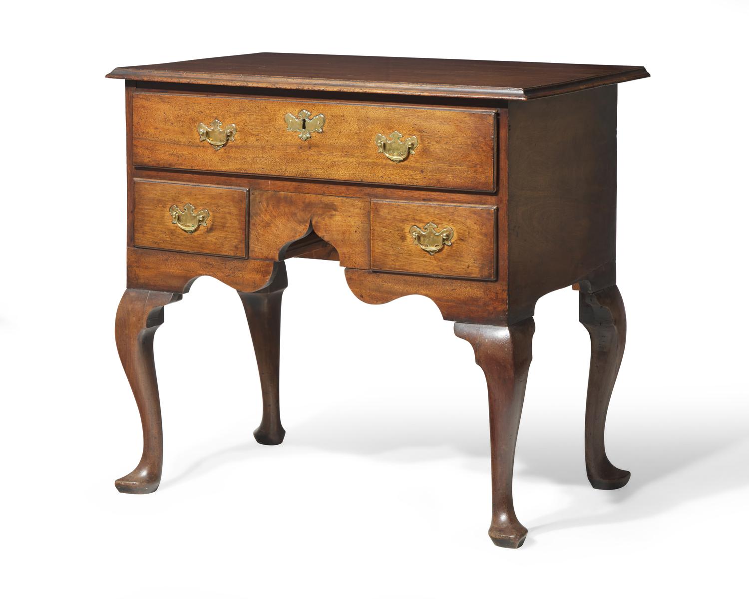 A George II walnut dressing table, circa 1740