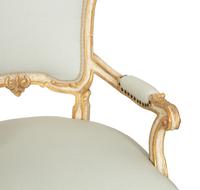 Six Ebanista Dauphine II Gilt Decorated Armchairs together with a Pair of Dauphine I Side Chairs — 21st century