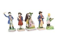 A Group of Five Staffordshire Pearlware Figures