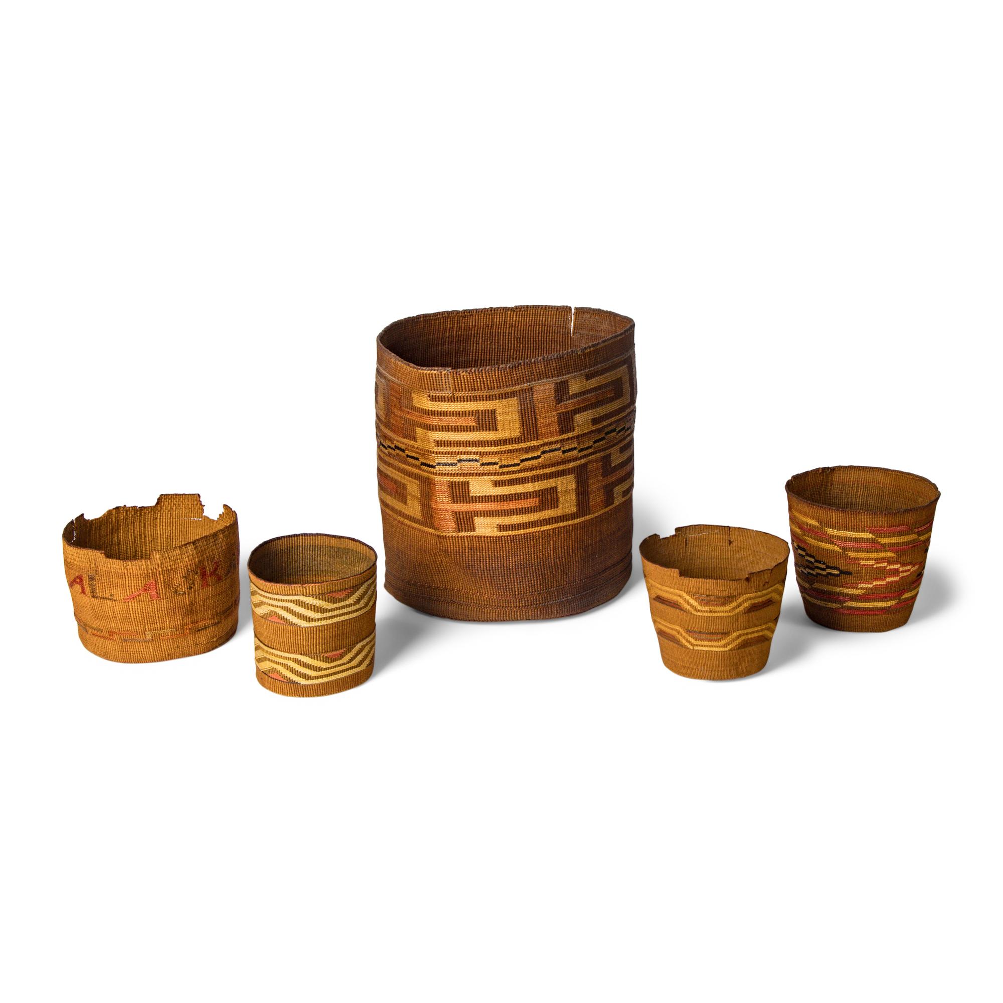 Tlingit Baskets, with False Embroidery