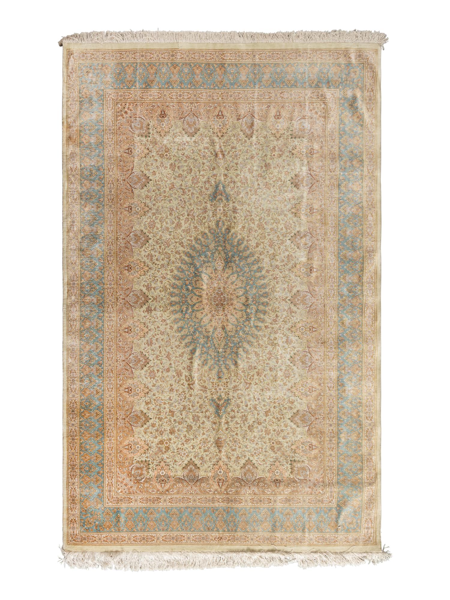 A Nain Silk Rug