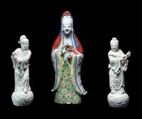 Three Chinese Porcelain Figures of Immortals