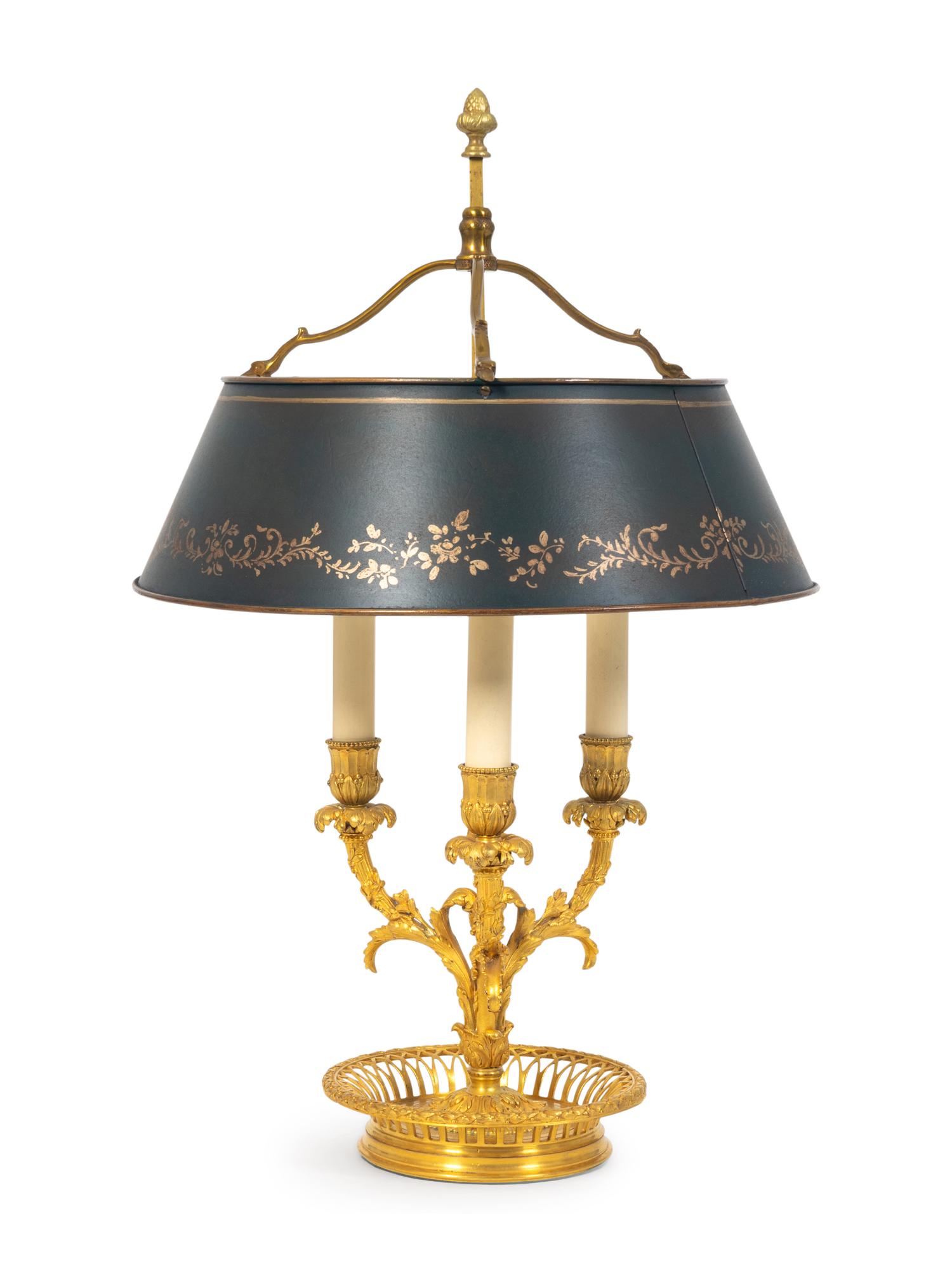 A Louis XVI Style Gilt-Bronze Bouilotte Lamp — 19TH CENTURY
