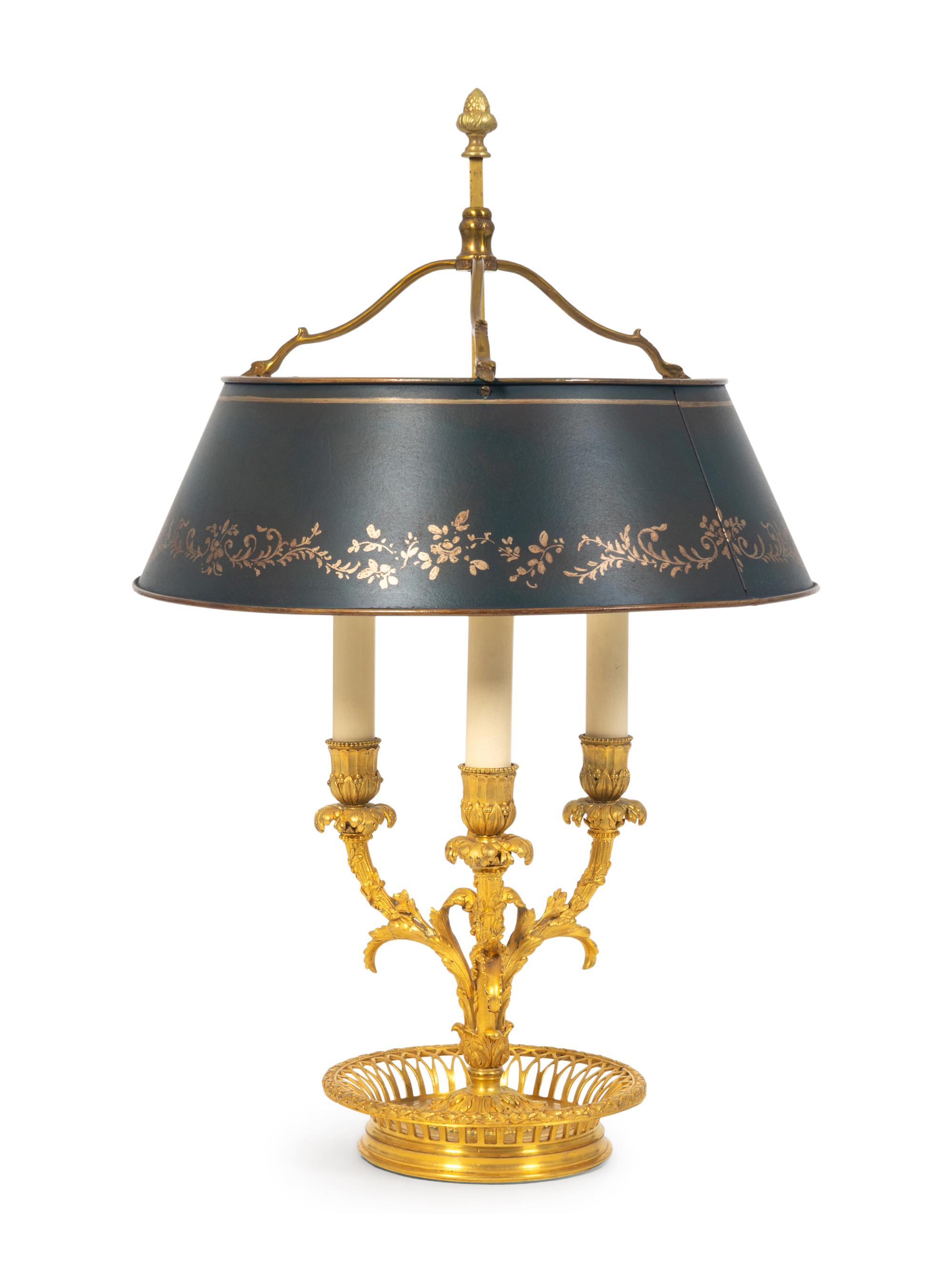 A Louis XVI Style Gilt-Bronze Bouilotte Lamp — 19TH CENTURY