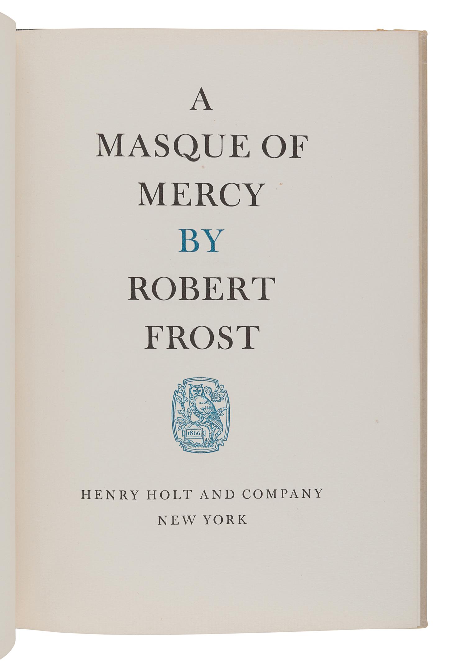 FROST, Robert (1874-1963). A group of 7 signed limited editions, comprising: