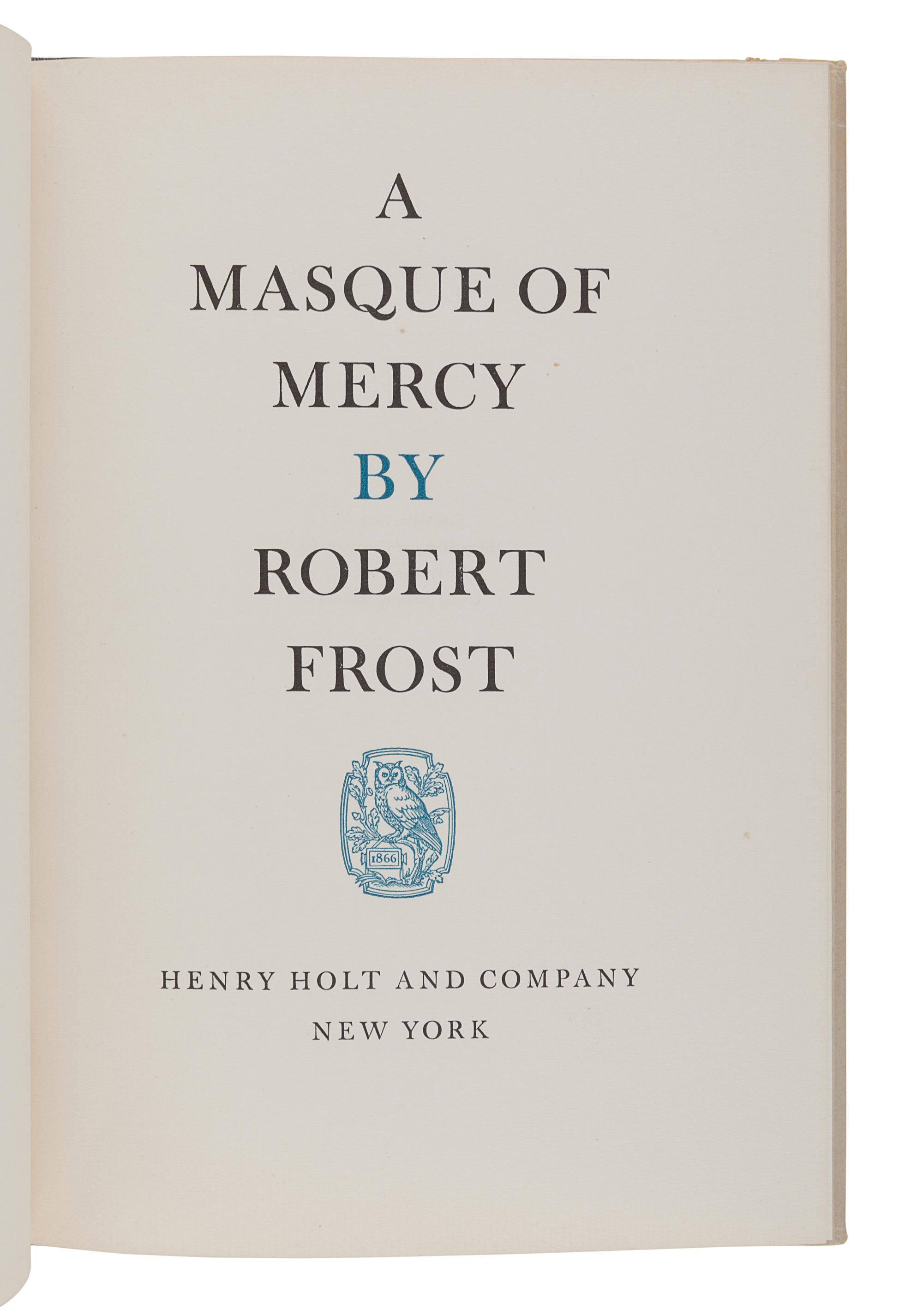 FROST, Robert (1874-1963). A group of 7 signed limited editions, comprising: