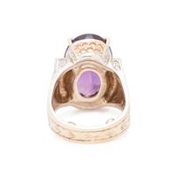 AMETHYST AND DIAMOND RING