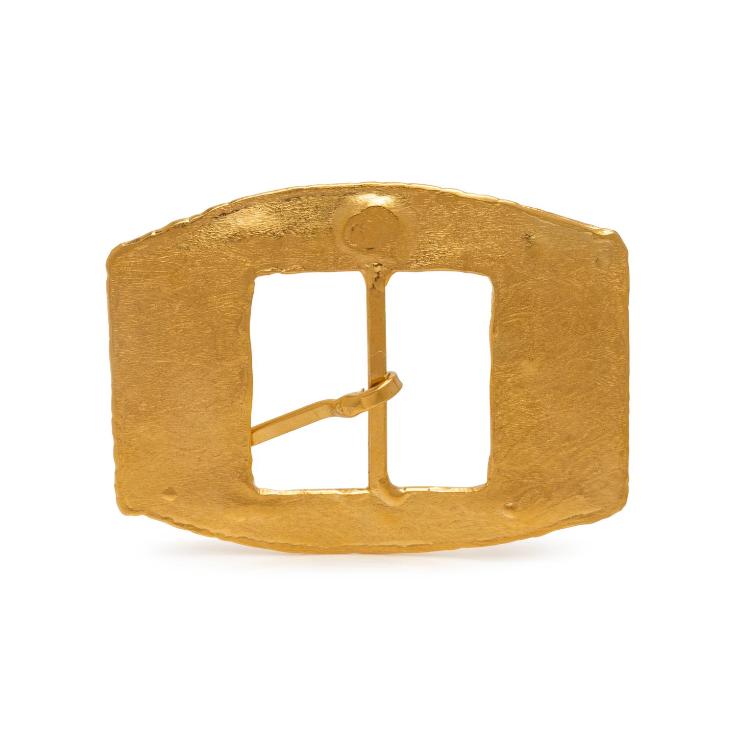 JEAN MAHIE, HIGH KARAT GOLD BELT BUCKLE