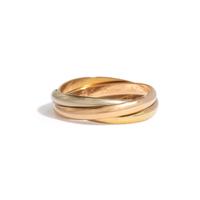 CARTIER, TRICOLOR GOLD 'TRINITY' RING