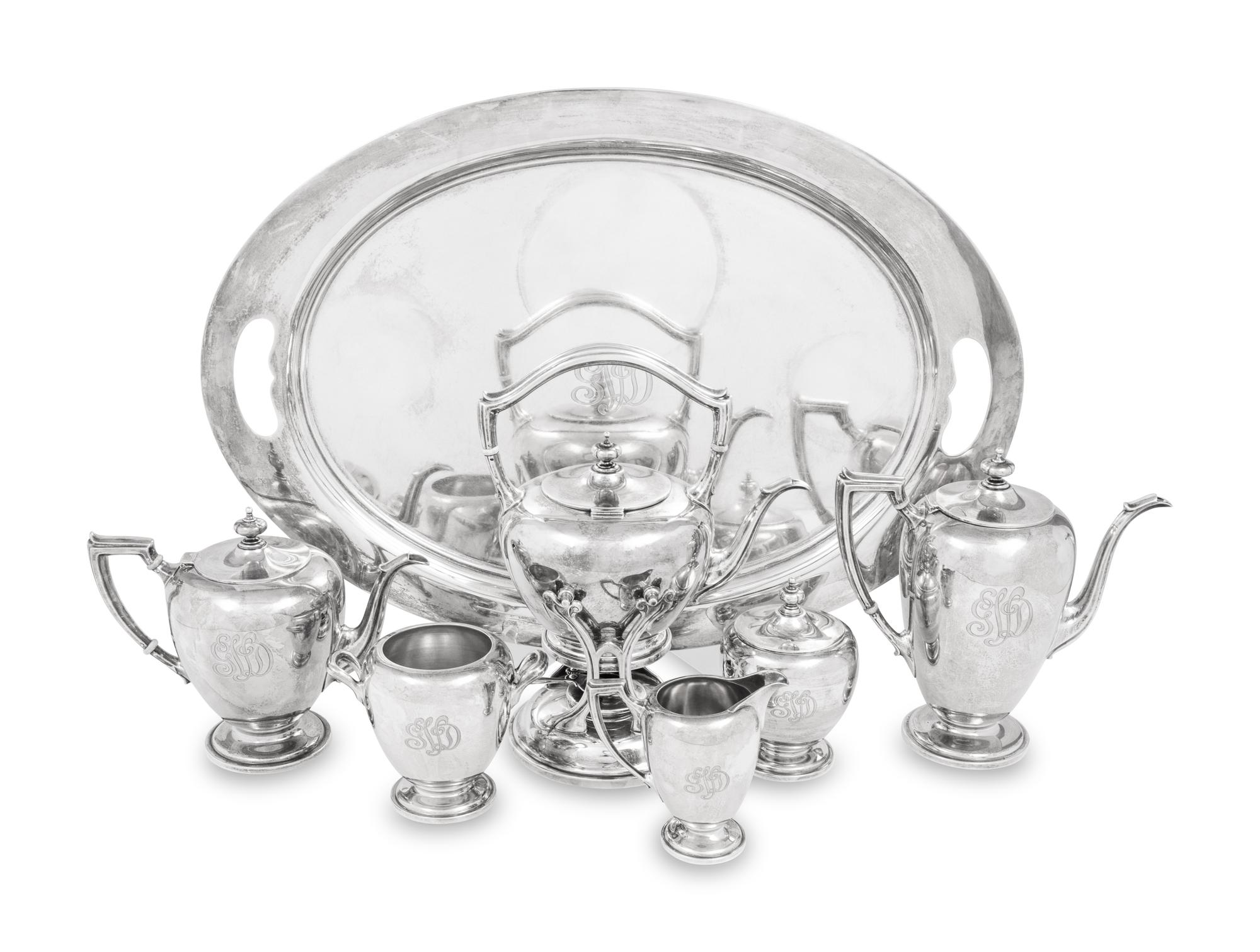 An American Silver Seven-Piece Tea and Coffee Service