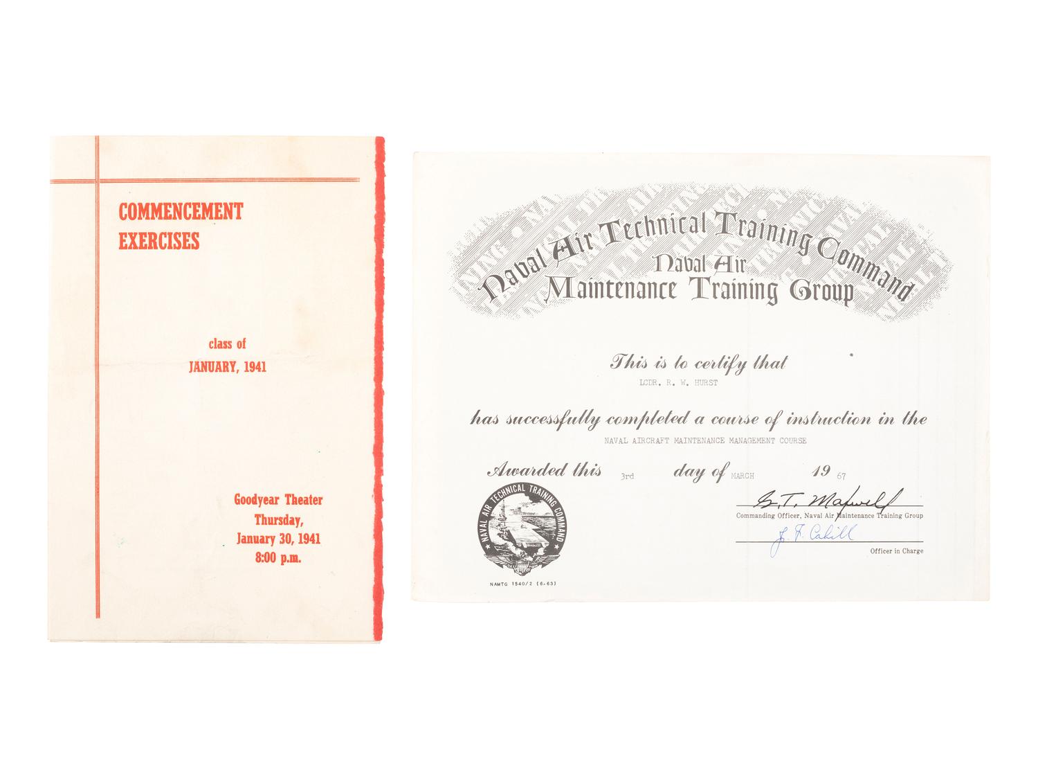[WORLD WAR II]. Archive of photographs, documents, and ephemera identified to Lieut. Cmdr. Hurst.