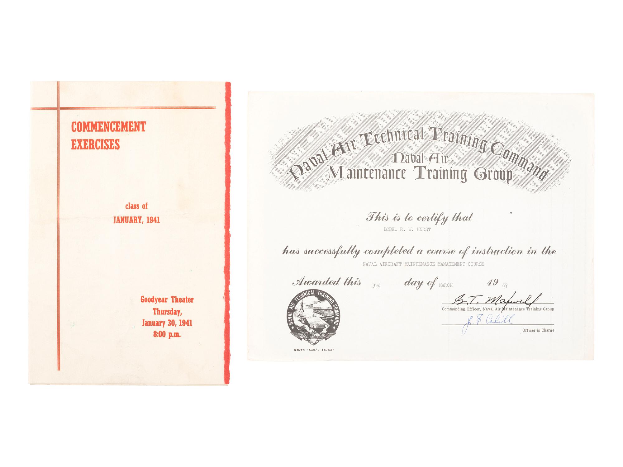 [WORLD WAR II]. Archive of photographs, documents, and ephemera identified to Lieut. Cmdr. Hurst.