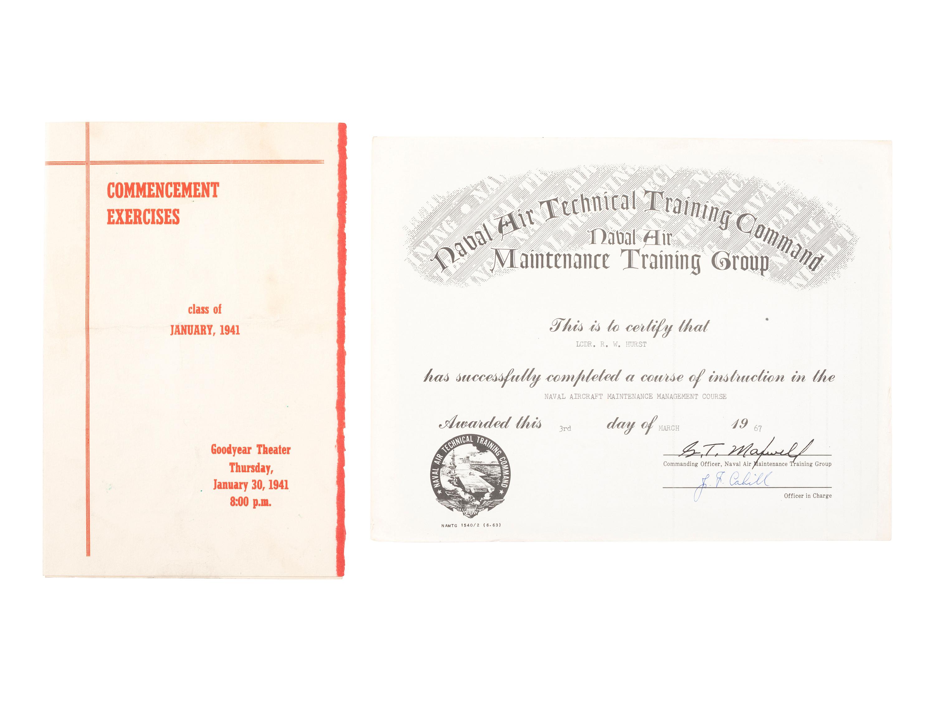 [WORLD WAR II]. Archive of photographs, documents, and ephemera identified to Lieut. Cmdr. Hurst.