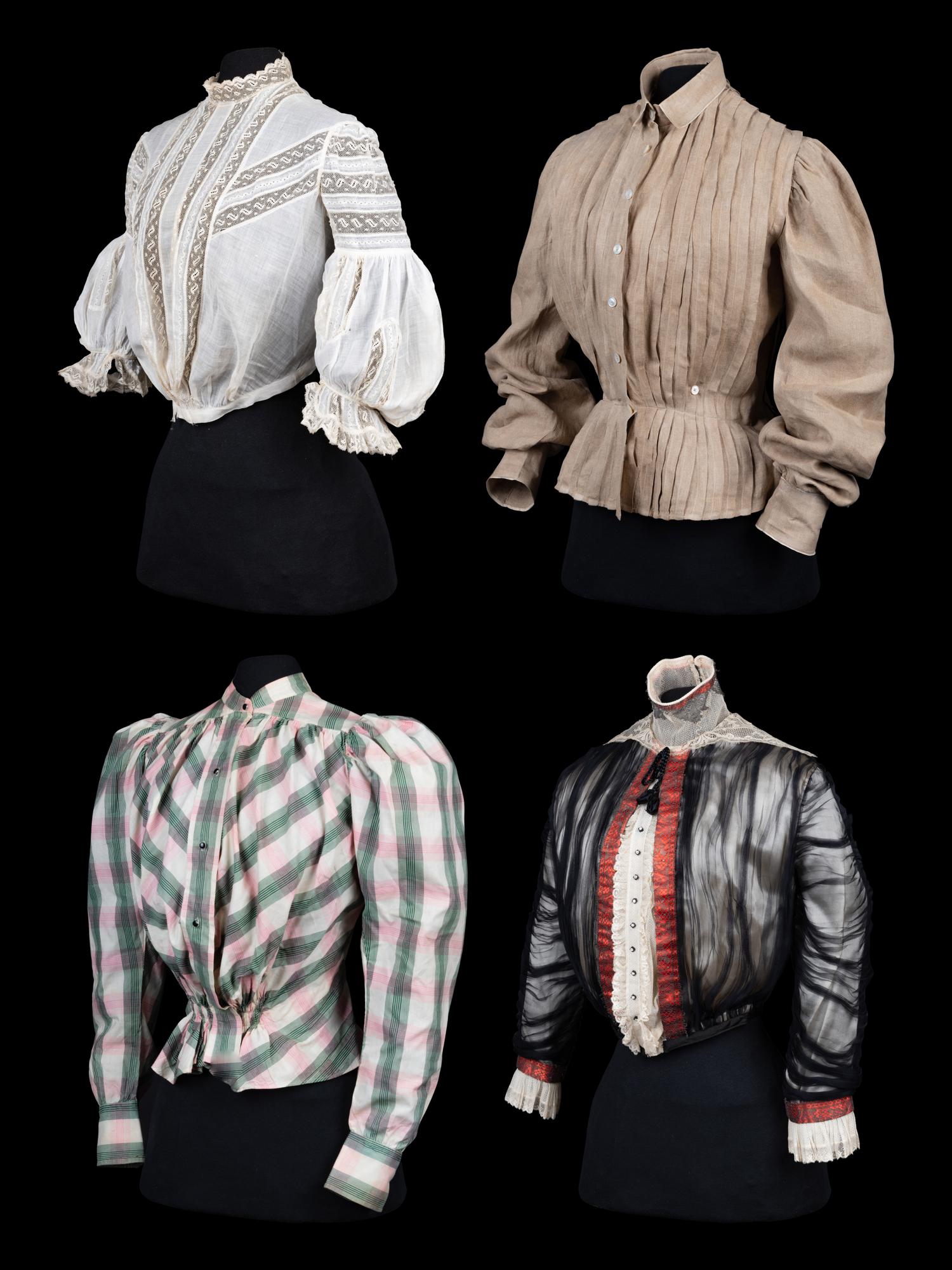 Four Victorian & Edwardian Bodices, 1890-1900s