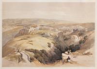 David Roberts, (British, 1796-1864), Six book plates Views of the Holy Land, comprising Approach to Mount Sinai, Jacob's Well at Sheche