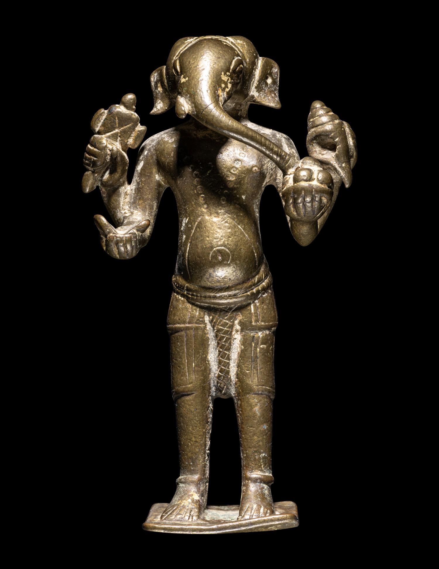 An Indian Bronze Figure of Standing Ganesha
