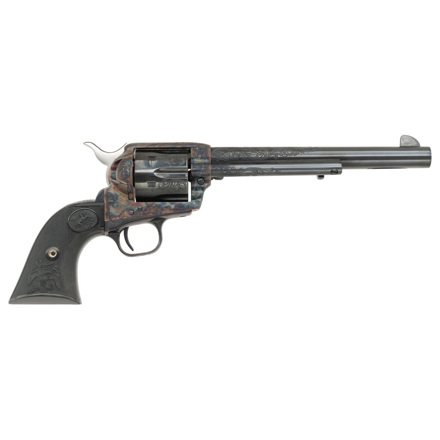 *Engraved Colt 3rd Generation Single Action Army Revolver in Factory Box