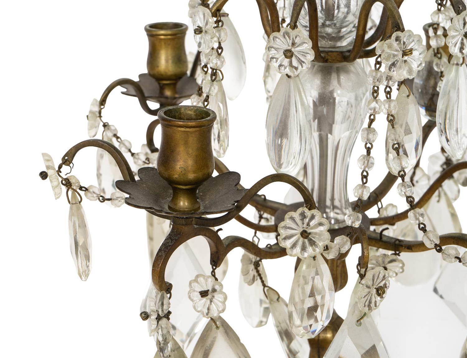 A Pair of French Venetian Style Gilt Bronze Candelabra