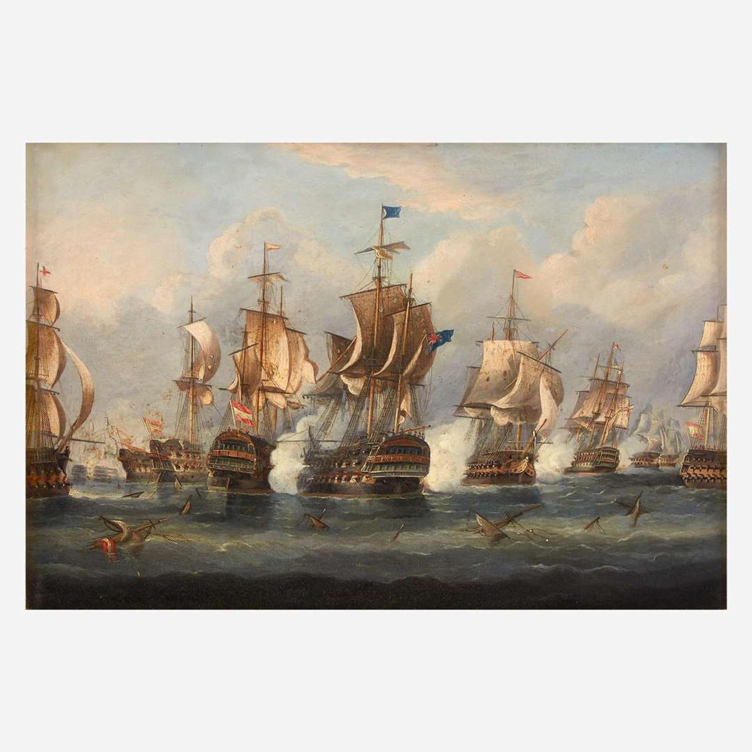 Attributed to Richard Ball Spencer (English, 1812-1897) Battle off Cape St. Vincent, circa 1840