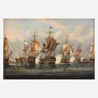 Attributed to Richard Ball Spencer (English, 1812-1897) Battle off Cape St. Vincent, circa 1840