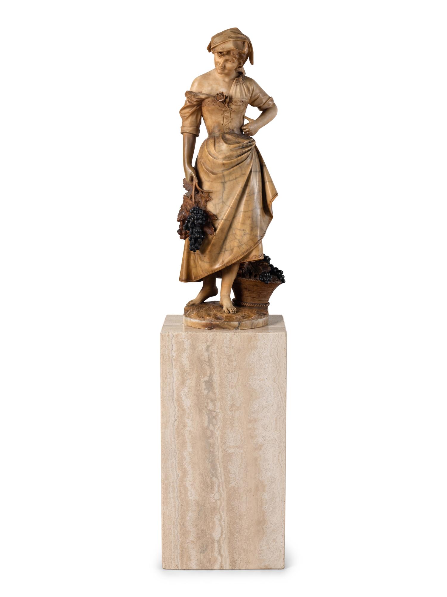 An Italian Carved Alabaster Sculpture