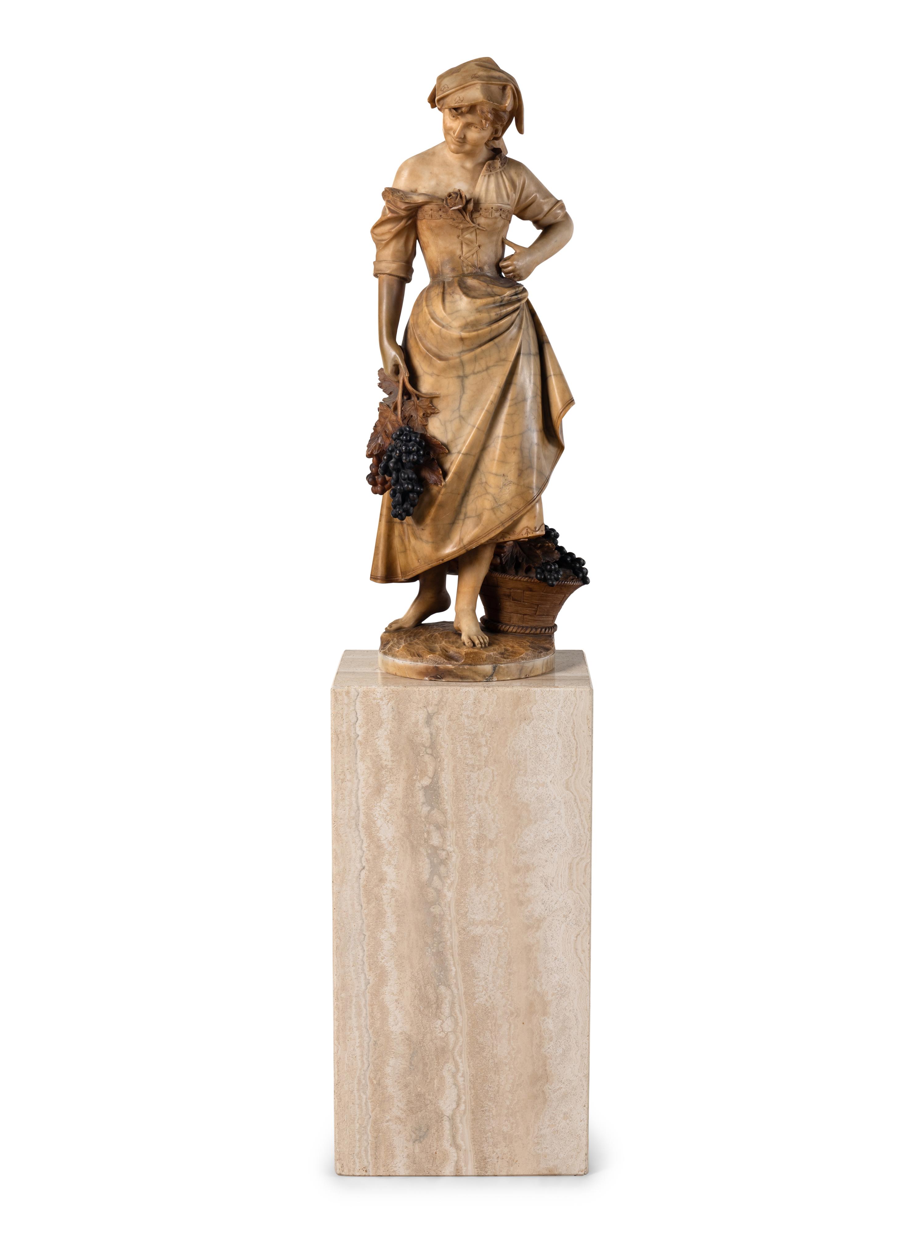 An Italian Carved Alabaster Sculpture