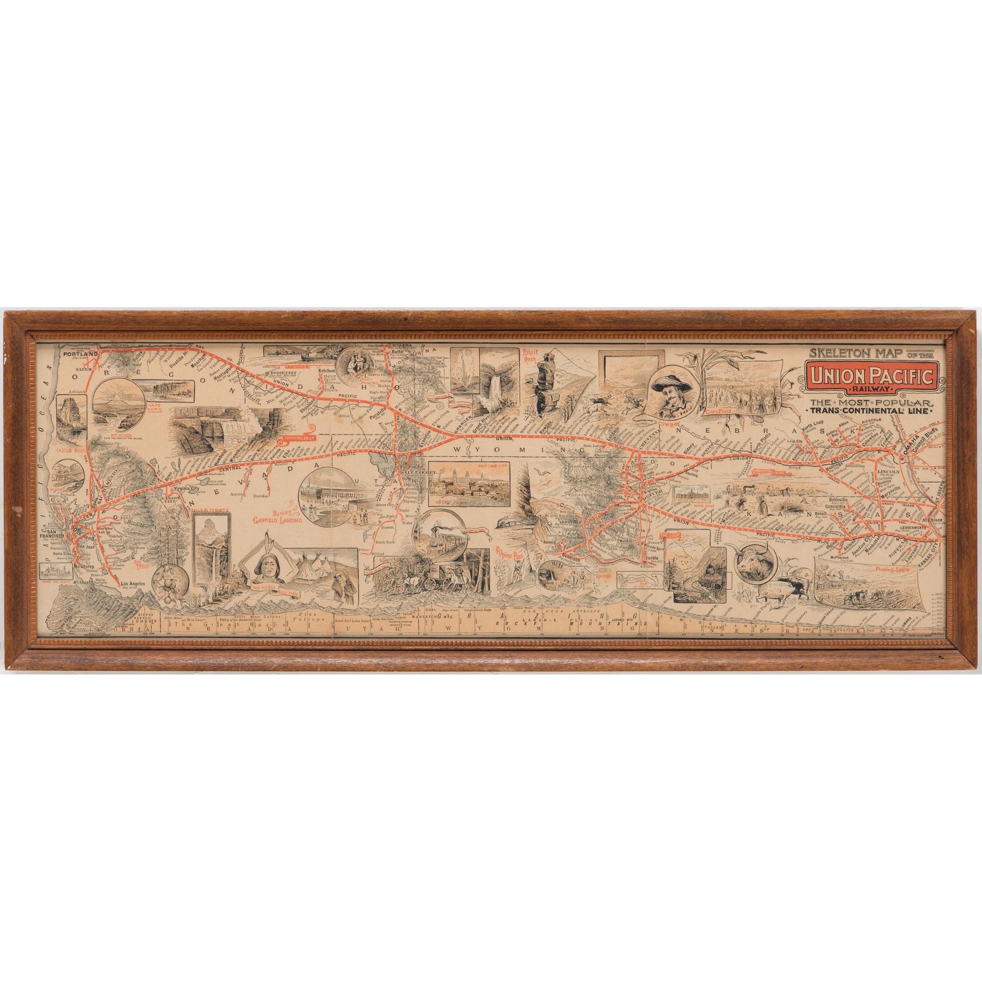 Two Rare Railroad Maps from the Union Pacific and Missouri Pacific Railways