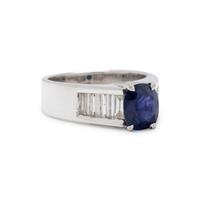 COLOR CHANGE SAPPHIRE AND DIAMOND RING