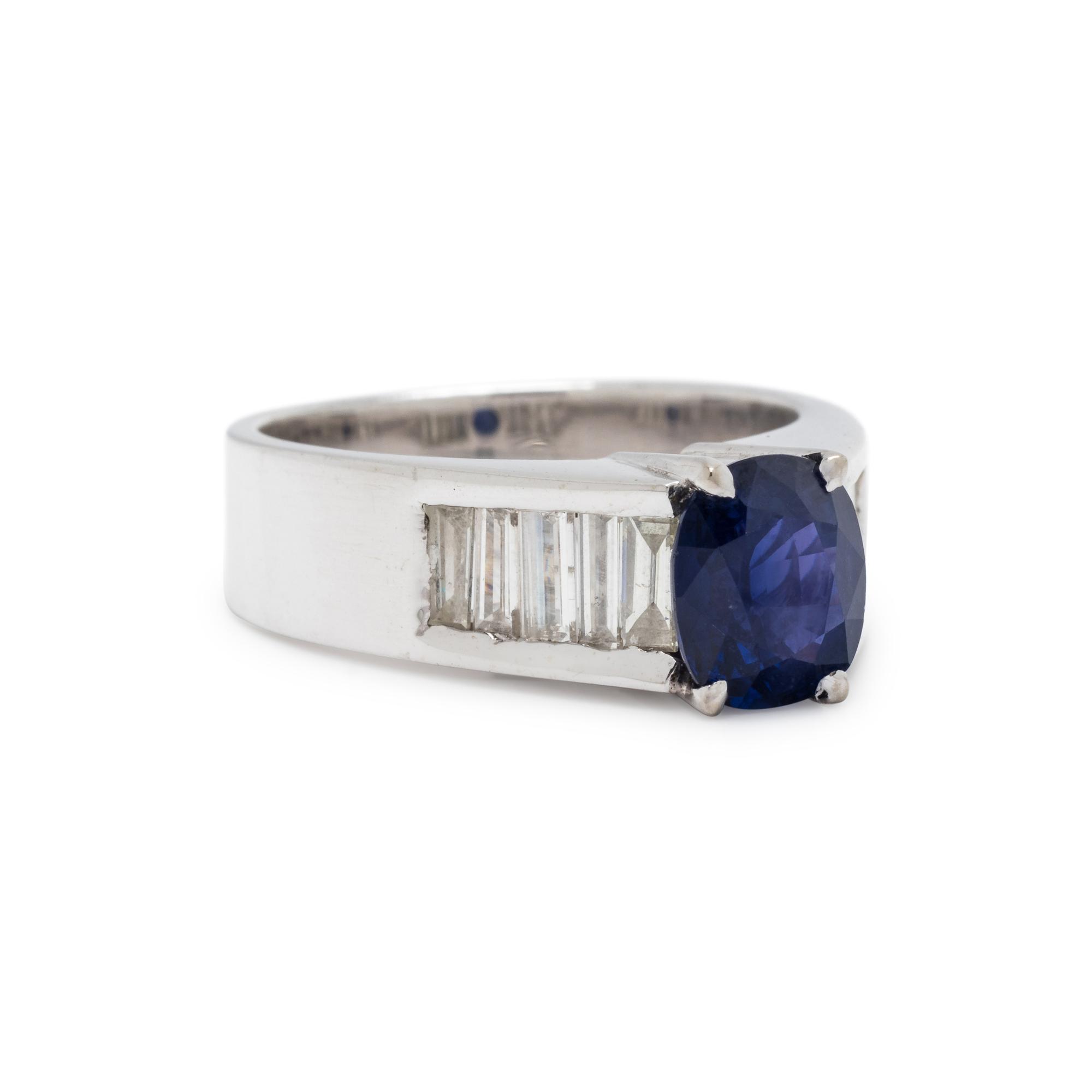 COLOR CHANGE SAPPHIRE AND DIAMOND RING