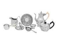Six English Silver Table Articles