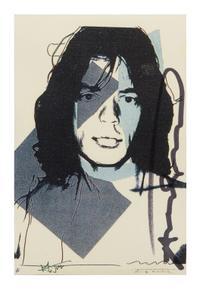 Andy Warhol, (American, 1928-1987), Mick Jagger (set of 3 announcement cards from portfolio of 10), 1975