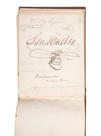 [POLITICS]. Autograph book with signatures from the James Buchanan administration, including: